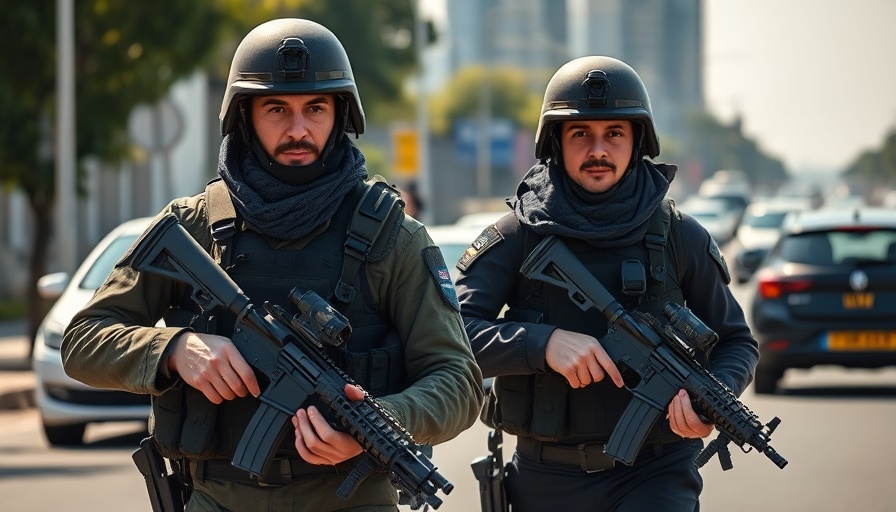 Soldiers patrolling road amid cars, related to simultaneous terror attacks in Hebron Hills.