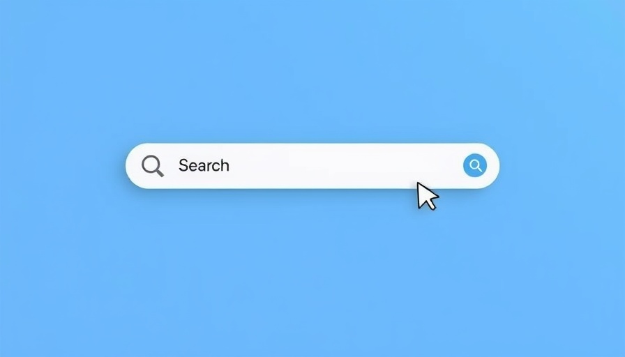 Minimalistic AI-powered search engines bar with Apple icon