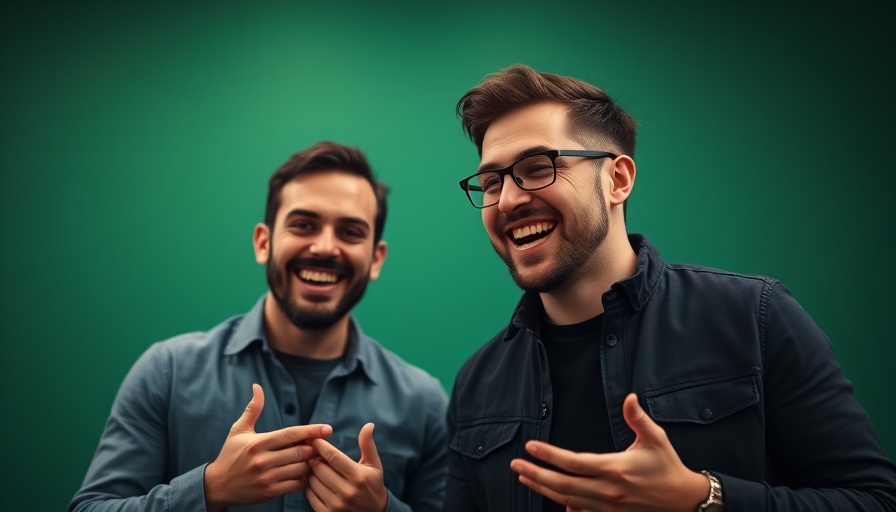 Two men discussing market trends in a studio setting.