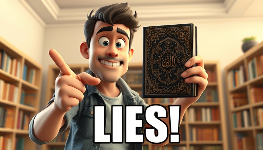 Saajid Lipham Quran discussion with animated character in room.