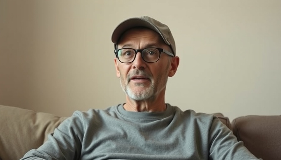 Middle-aged man in a cap giving a calm update indoors.