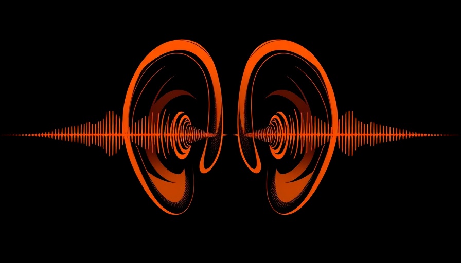 Abstract ears and sound waves illustration, SoundCloud AI training clause.
