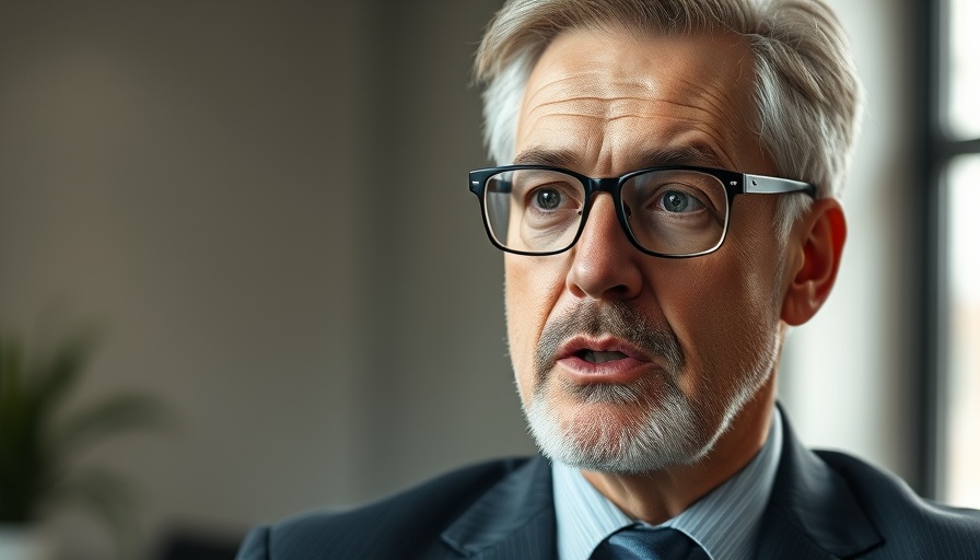 Middle-aged man speaking calmly indoors, spiritual warfare for church leaders.