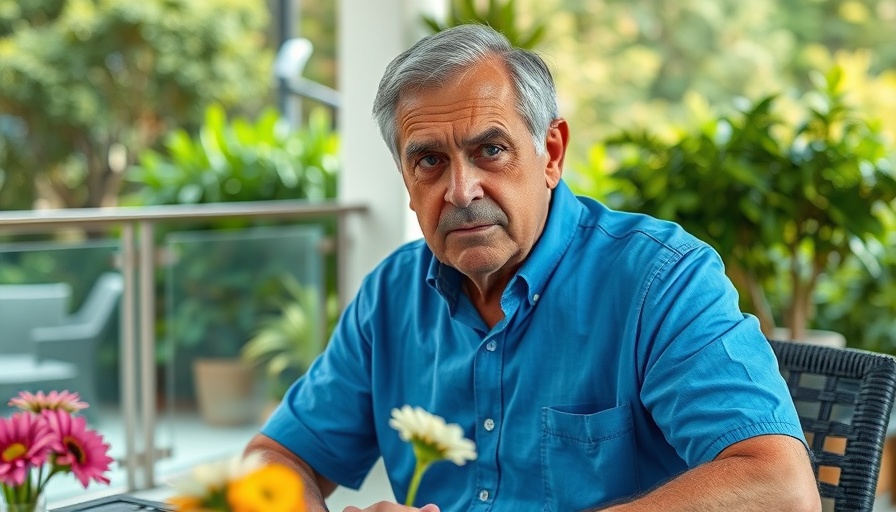 Elderly man discussing scams in personal finance outdoors.