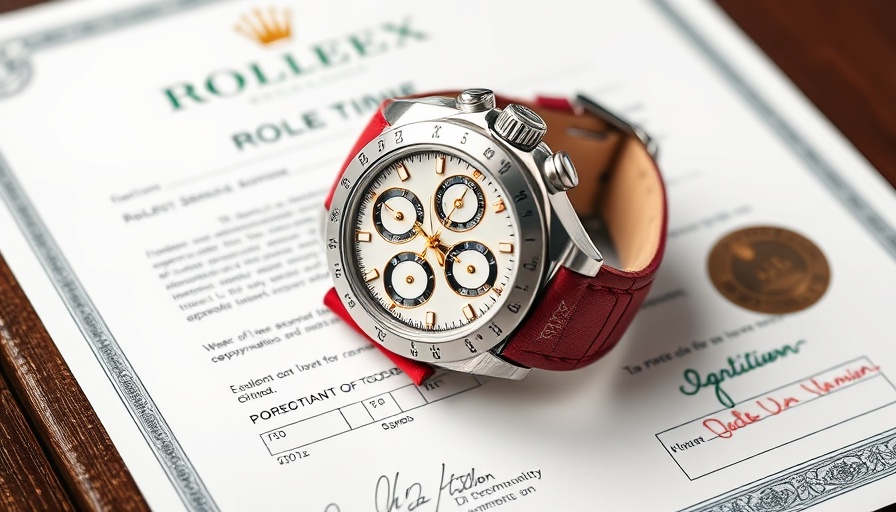 Elegant platinum Rolex Daytona watch at auction with certificate.