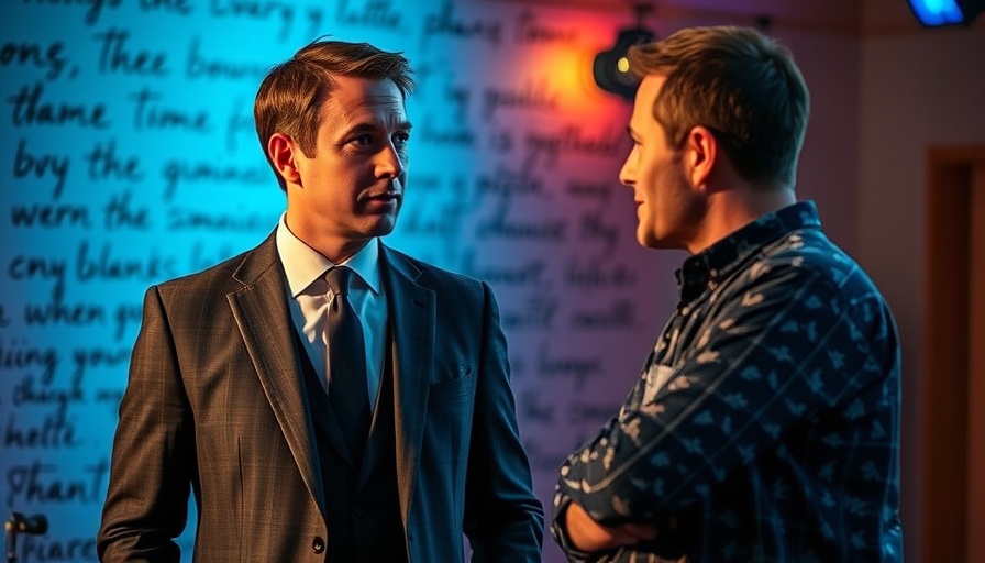 Discussion on social justice inequality in the UK, two men conversing.