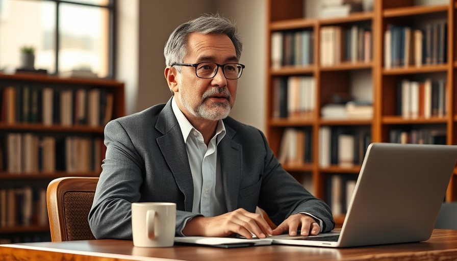Middle-aged man discussing the prosperity gospel with text overlay.