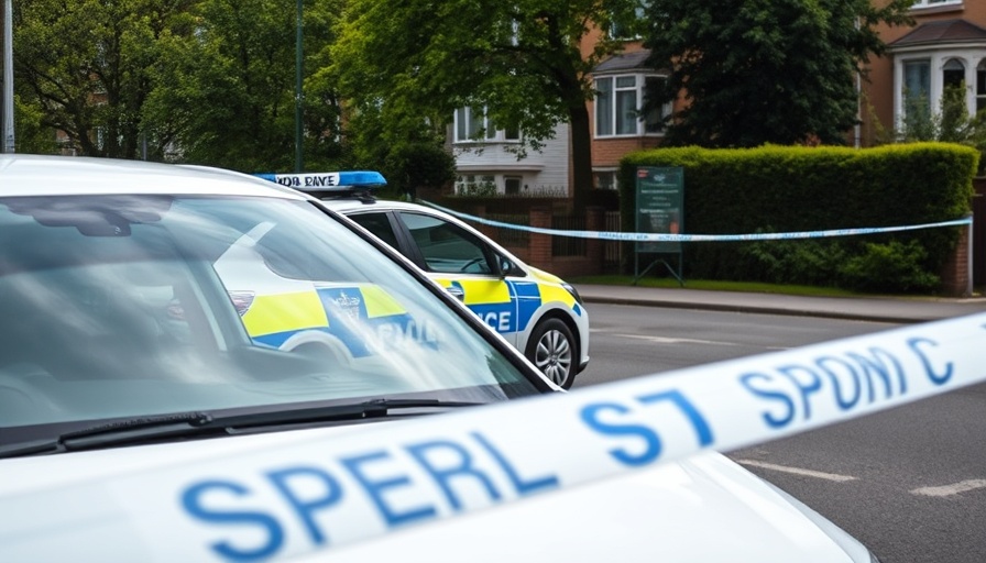 Swedish police car at crime scene with tape on street