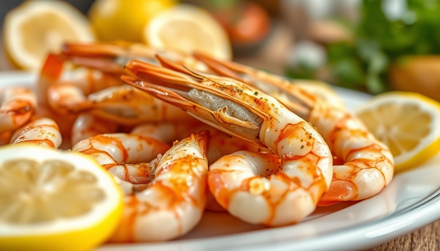 Seasoned shrimp with lemon, healthy southern recipes.