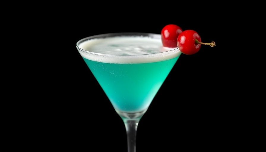 Elegant cocktail with foamy aquafaba and cherries, aquafaba in cocktails.