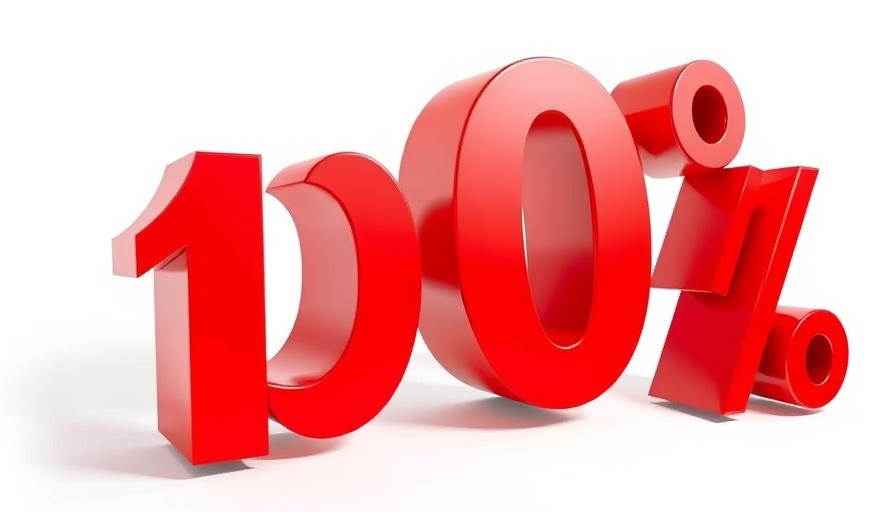 Vibrant red 100% symbols representing 100% mortgage for buyers with no deposit.