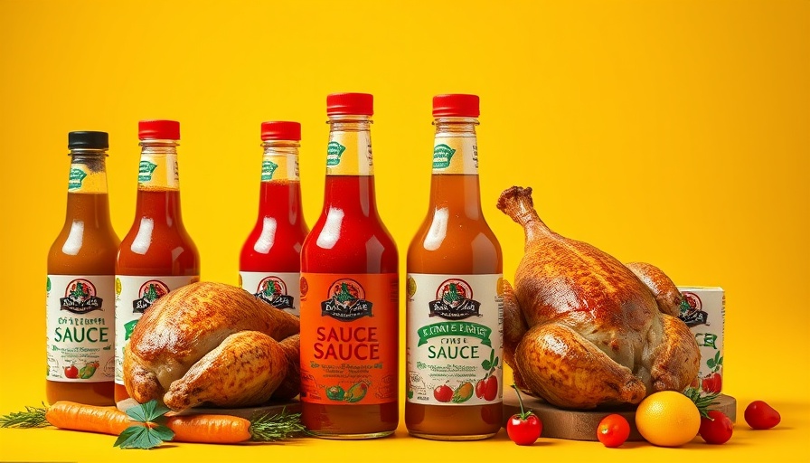 Popular sauces Reddit loves with roasted chicken on yellow background