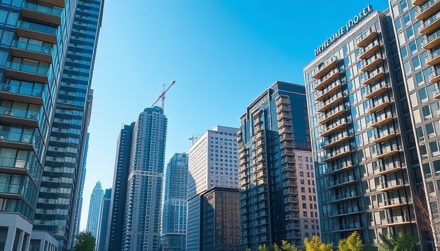Modern cityscape illustrating leasehold vs. commonhold properties.