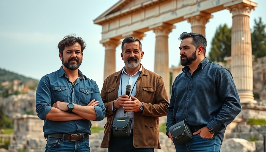 Three men at ancient Ephesus discussing 'Why I Am No Longer MUSLIM'.