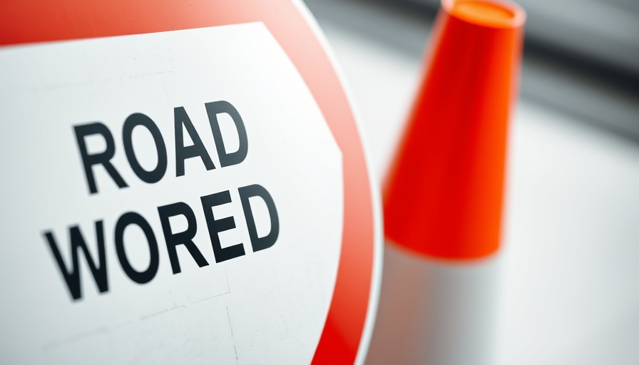 Road work sign and cones indicating Lochmaben road inspection concerns.