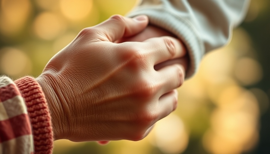 Volunteering in Dumfries: hands joined in caring gesture.