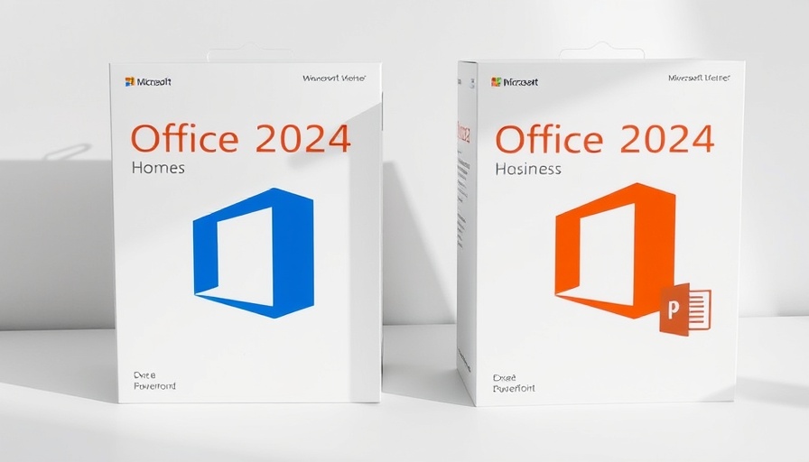 Microsoft Office 2024 features showcased with app icons.