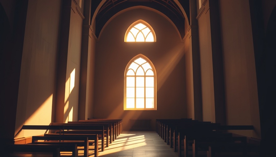 Restoring a Repentant Adulterer: Sunlit church window with deep shadows.