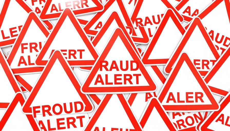 Red fraud alert signs highlighting property management fraud.