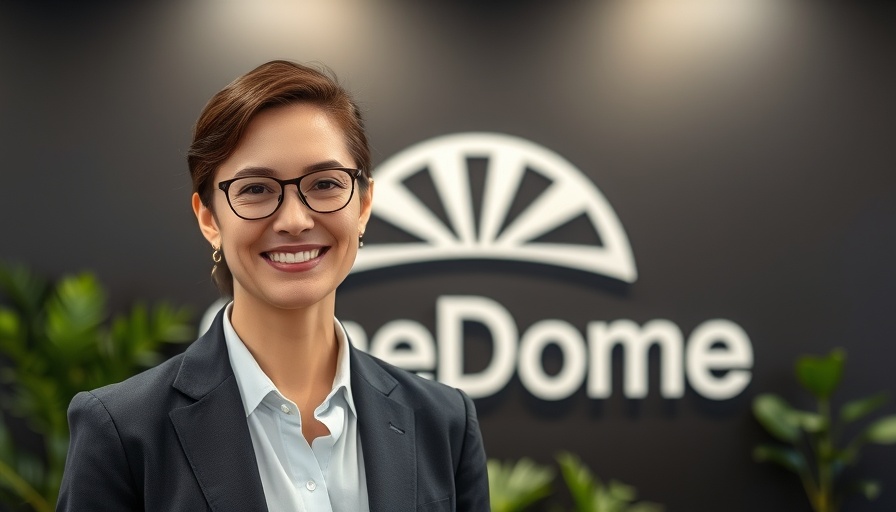 OneDome acquisition announcement with business professional, office.