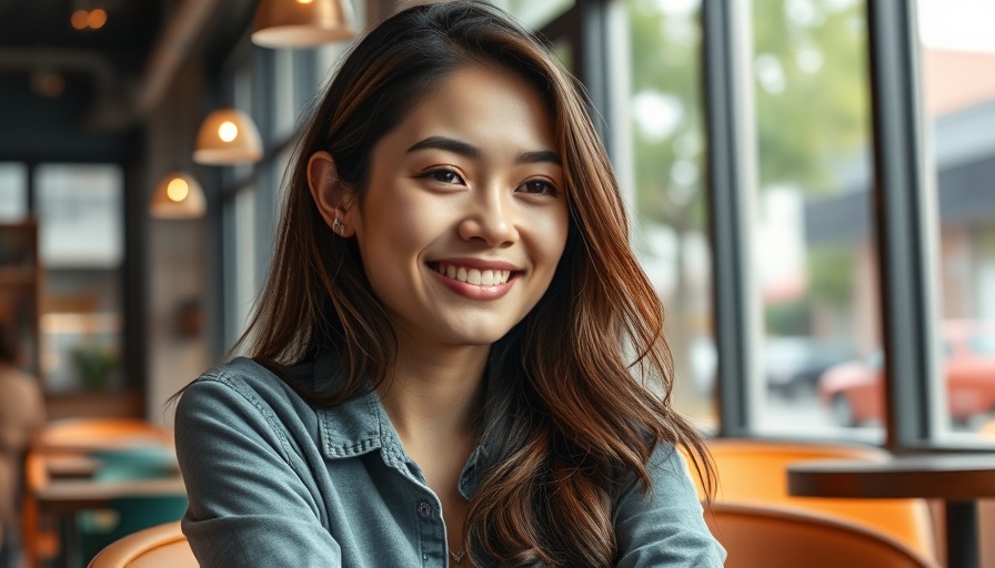 Young woman in a café, Dumfries community journalism insights