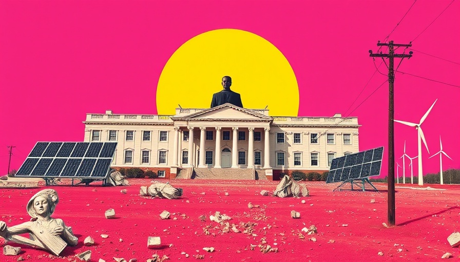 Illustration of climate change research funding cuts concept.