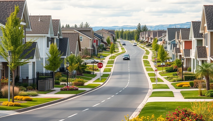 Modern suburban neighborhood showcasing Grey Belt housing opportunities.