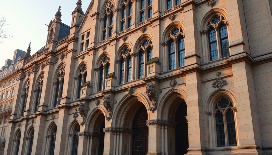 Gothic courthouse facade related to Etridge Protocol and Undue Influence in Mortgages.