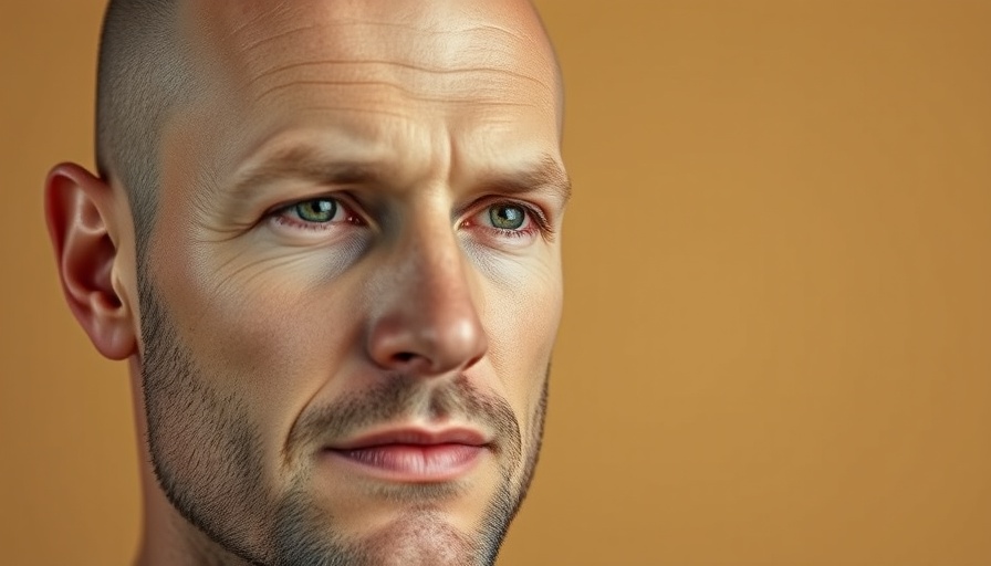 Professional portrait of bald man with calm expression, CRISPR embryo startup context.