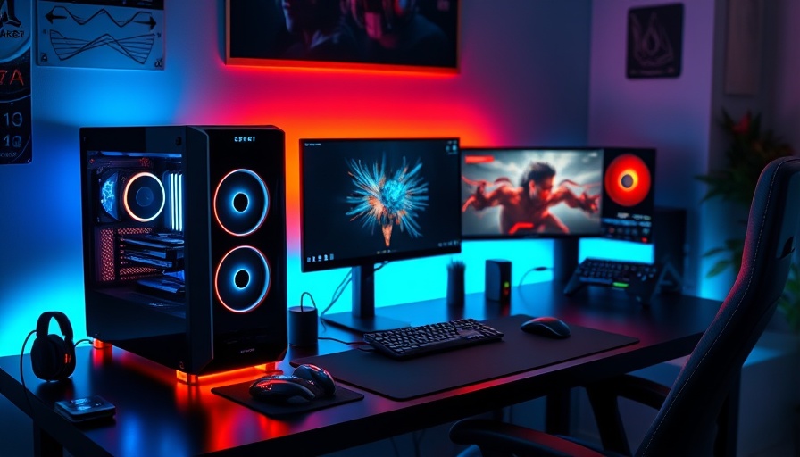 Sleek gaming setup with RGB lighting for optimal PC placement.
