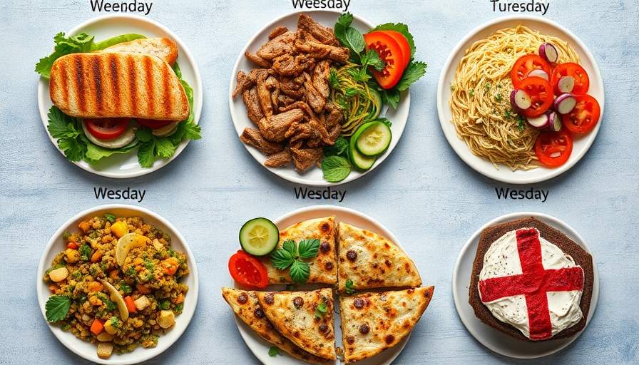 Weekly meal planning for health featuring colorful dishes.