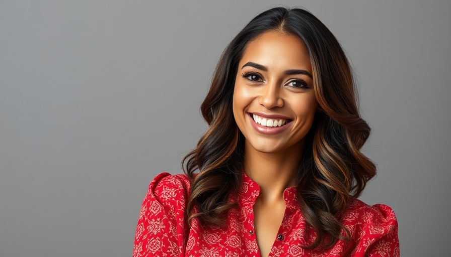 Confident woman smiling, showcasing intangible assets in business success