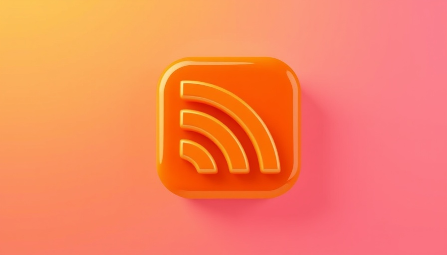 Vibrant RSS feed icon representing business efficiency