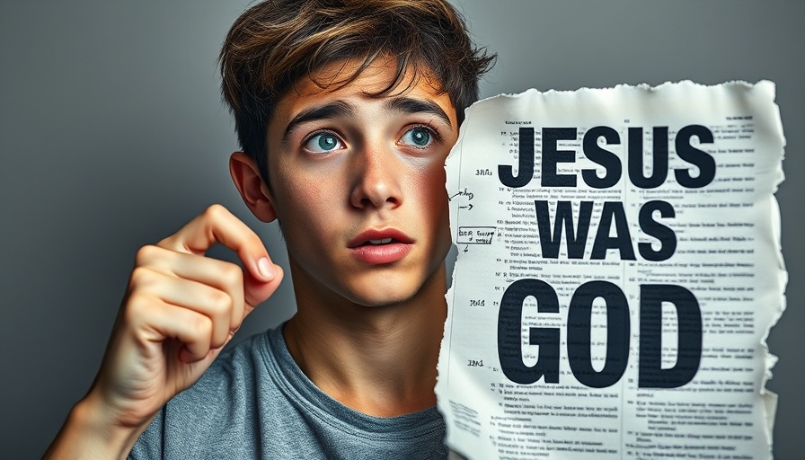 Torn page imagery discussing Jesus's divinity claims in Gospel of Mark.