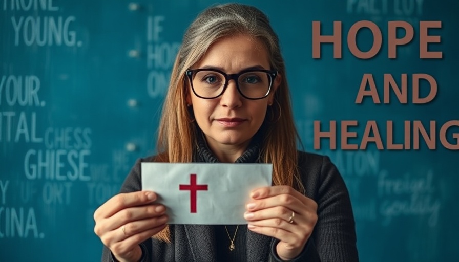 Finding Hope in Suffering: Woman exchanging paper with cross for healing.