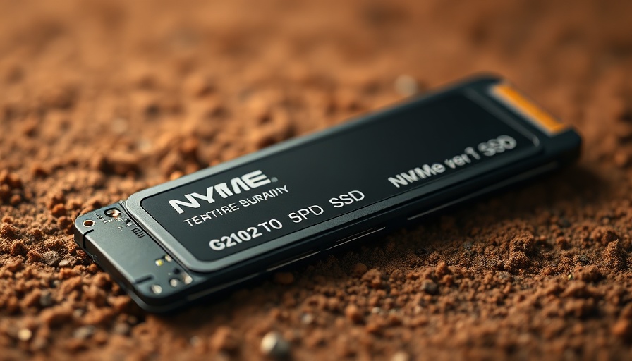 Sleek NVMe SSD highlighting upgrade to SSDs for small businesses.