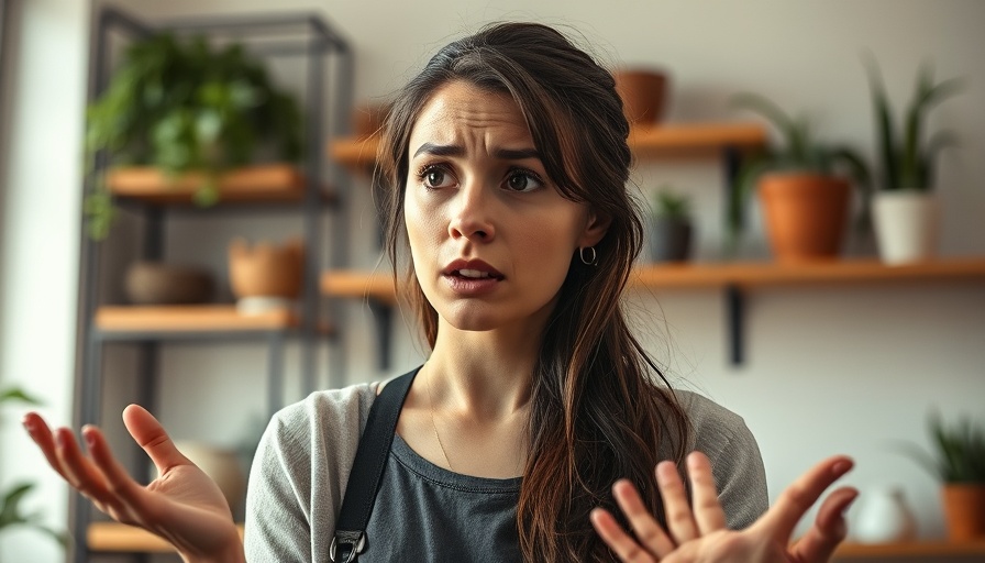 Concerned woman explaining criminals swapping ketamine for salt in a photorealistic setting.