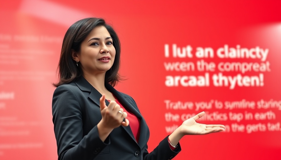 Confident woman presenting on Oracle Cloud Demand.