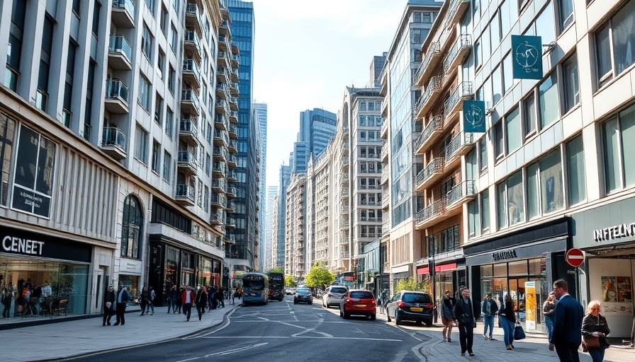 City scene depicting accelerated rental growth in the UK.