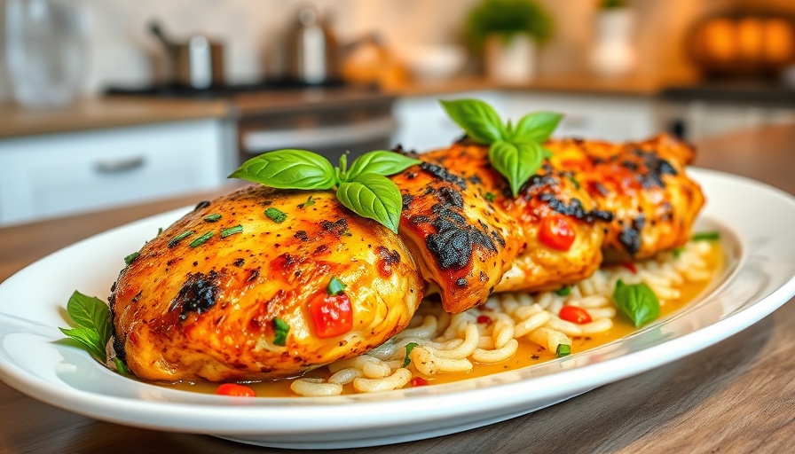 Colorful baked chicken with basil for budget meals for weight loss.