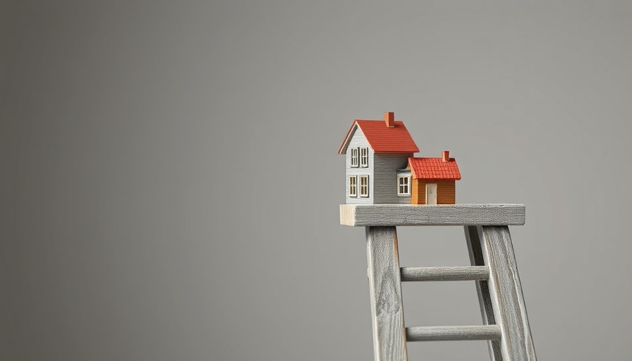 Miniature houses on a ladder symbolizing UK rental demand cool-off.