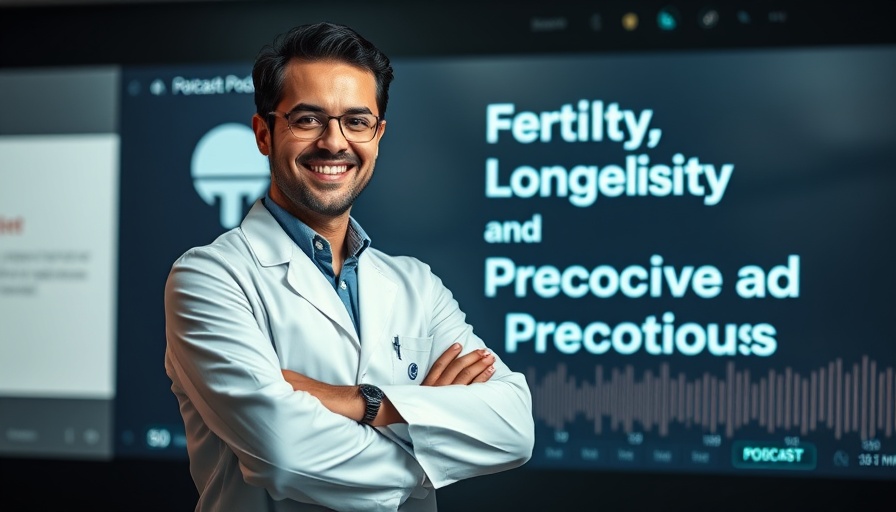 Nutrition Influences Fertility podcast with professional host in a lab coat.