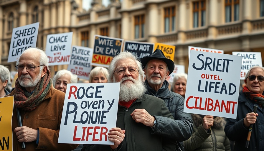 Protesters against assisted dying legislation UK holding banners.