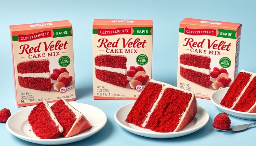 Variety of best red velvet cake box mix options with cake slices.