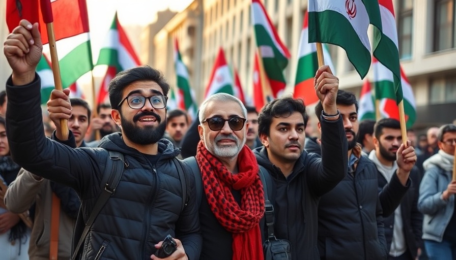 Protesters in Tehran expressing dissent, US Attacks on Iranian Nuclear Sites context.