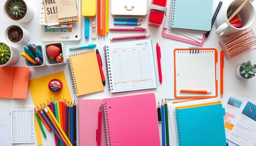 Organized workspace with planners and stationery for side hustle income.