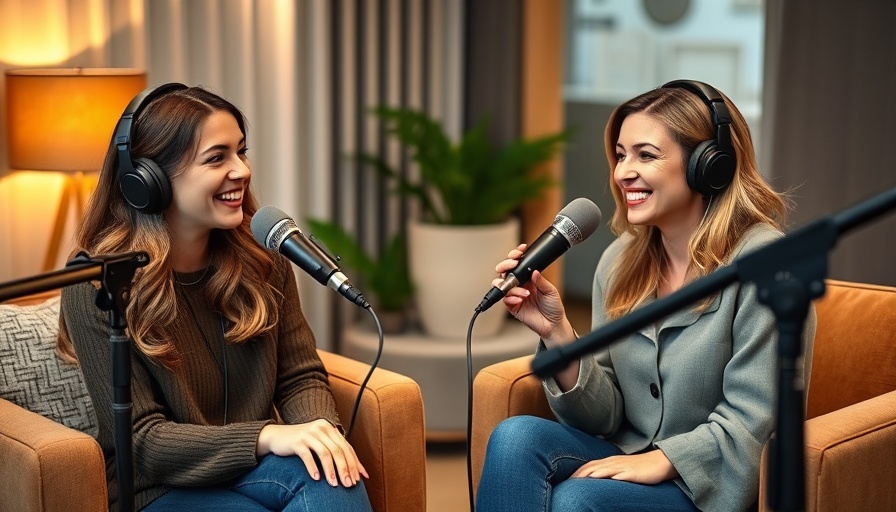 Podcast hosts sharing tips for relocating to a new area.