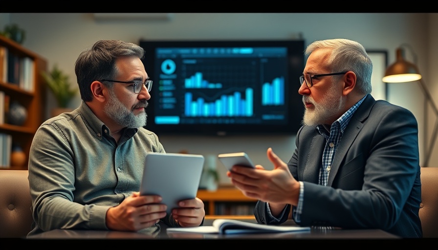 Two men in a virtual meeting discussing financial topics.