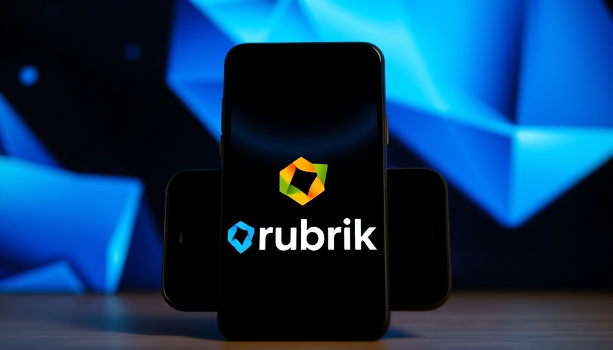 Rubrik acquires Predibase - Smartphone displaying Rubrik logo.