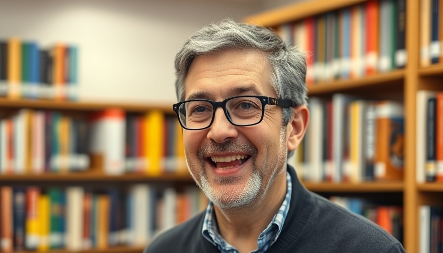 Man in library discussing questions to ask before buying anything